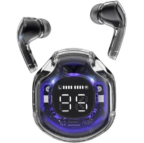 Air 39 Wireless Transparent Earbuds - TWS Bluetooth 5.3, ENC Mic, Type-C Fast Charging | Best Clear Design Earphones"
